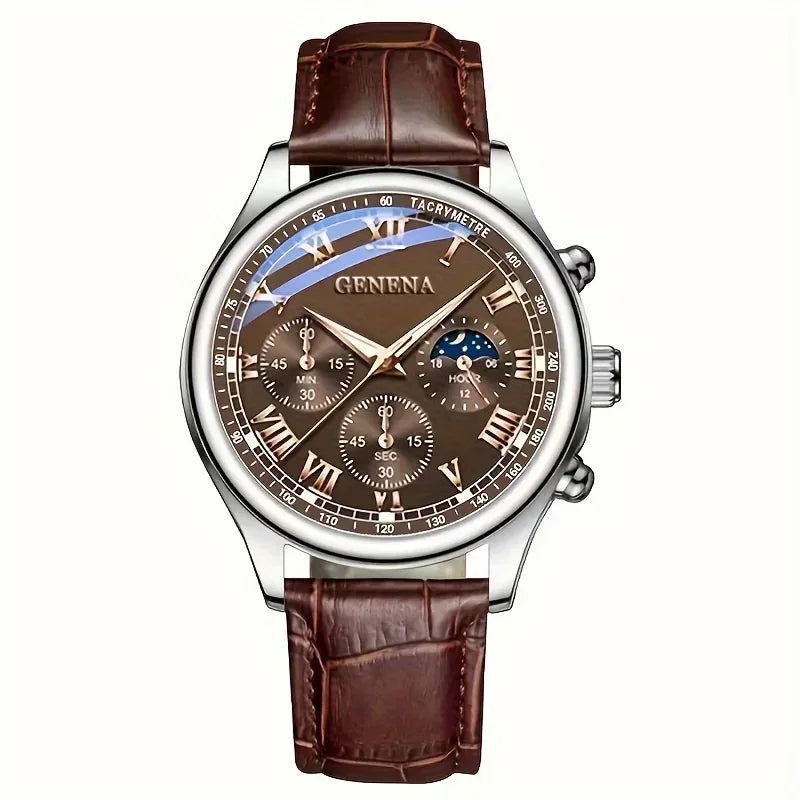 NOREVIA SWISS BUSINESS LEATHER WATCH