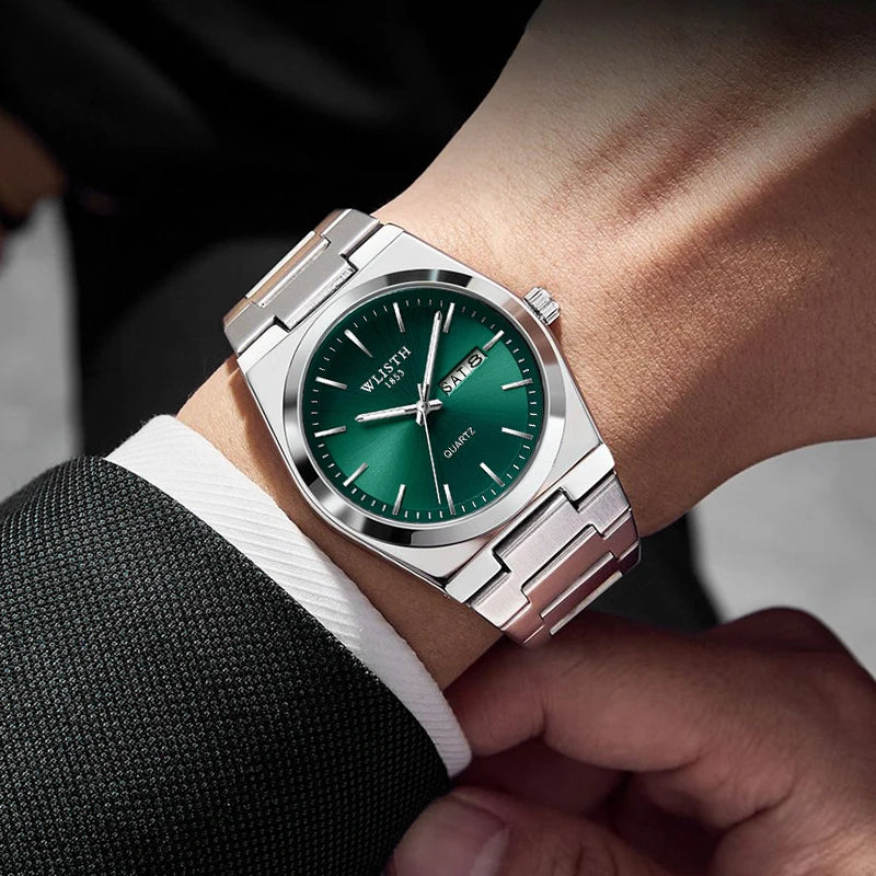 NOREVIA SWISS GREEN STEEL WATCH