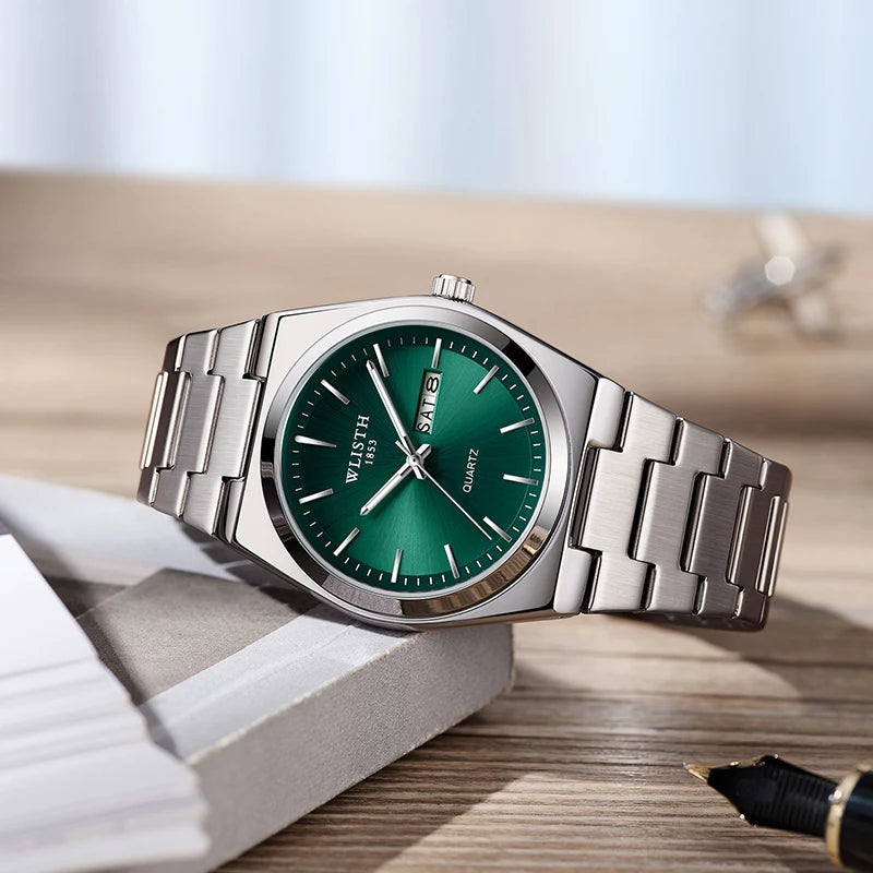 NOREVIA SWISS GREEN STEEL WATCH