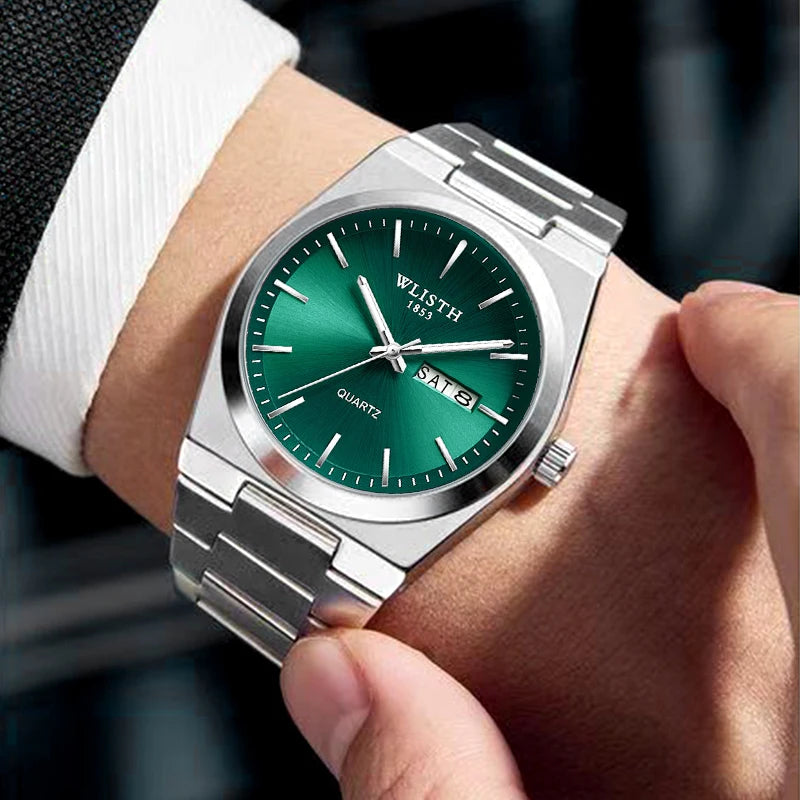 NOREVIA SWISS GREEN STEEL WATCH